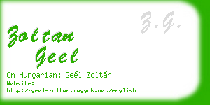 zoltan geel business card